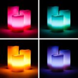 3 LED svíčky Multicolor s dálkovým ovládáním
