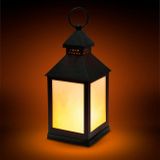 LED lucerna s imitací plamene - černá