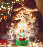 Vánoční hrací skříňka LED s tančícím sněhulákem