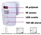 Domáci alarm s PIR a 2x diaľkový ovládač
