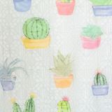 Závěs do sprchy - kaktus - 180 x 180 cm