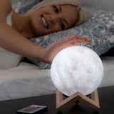 Dobíjecí měsíční noční lampa 3D multicolor s dálkovým ovládáním