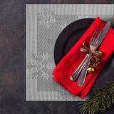 Vánoční prostírání pod talíř - stříbrná