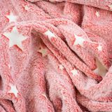 Magická svítící deka STARS - růžová