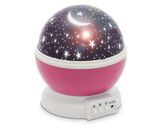 LED mini projektor hvězdná obloha - růžová
