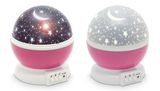 LED mini projektor hvězdná obloha - růžová