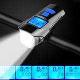 Voděodolné nabíjecí LED světlo na kolo USB s tachometrem a elektrickým zvonkem