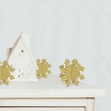 Vánoční dekorace na stůl - sněhová vločka - zlatá