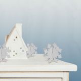 Vánoční dekorace na stůl - sněhová vločka - stříbrná