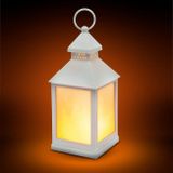 LED lucerna s imitací plamene - bílá