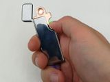 Ultratenký nabíjecí USB zapalovač - stříbrný