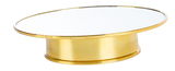 Rotující kruhový zrcadlový stojan - zlatý