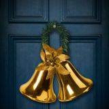 Vánoční dekorace - zlaté XXL zvonky
