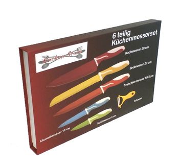 6-dílná sada barevných nožů s antiadhézním povrchem Küchen Stolz