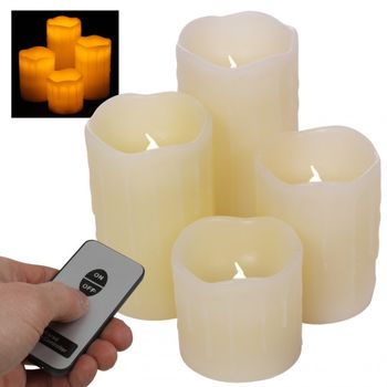Adventní LED svíčky z pravého vosku s dálkovým ovládáním