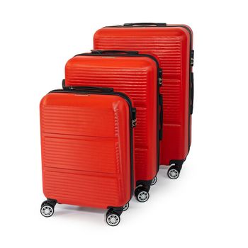 Art-Land Travel Sada cestovních kufrů - červená