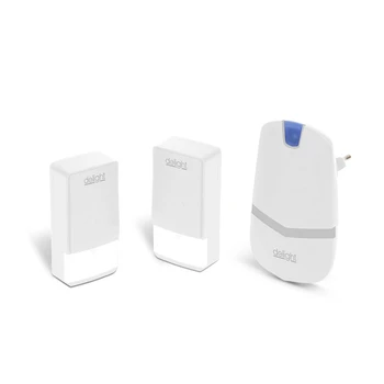 Digitální bezdrátový zvonek bez baterie - Kinetic bílý s 2 tlačítky