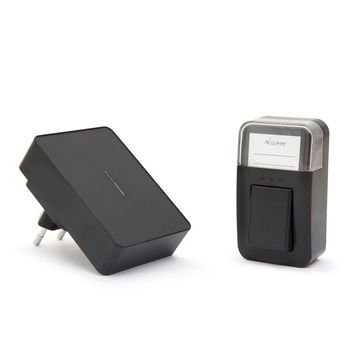 Digitální bezdrátový zvonek bez baterie se systémem "KINETIC" černý
