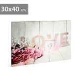LED obrázek s věšákem na stěnu - LOVE 30 x 40 cm