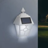 LED solární nástěnná lampa - bílá