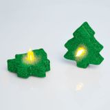 LED svíčka stromeček 2 ks - zelený