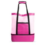 Plážová taška s termo přihrádkou - růžová