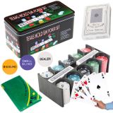 Sada na poker - 200 žetonů s kartami a podložkou