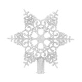 Špic na vánoční strom ve tvaru hvězdy - stříbrný
