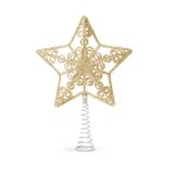 Špic na vánoční strom ve tvaru hvězdy - zlatý
