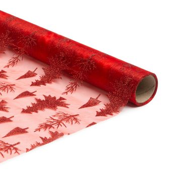 Vánoční běhoun na stůl - červený 180 x 28 cm