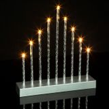 Vánoční svícen 9 LED - teplá bílá